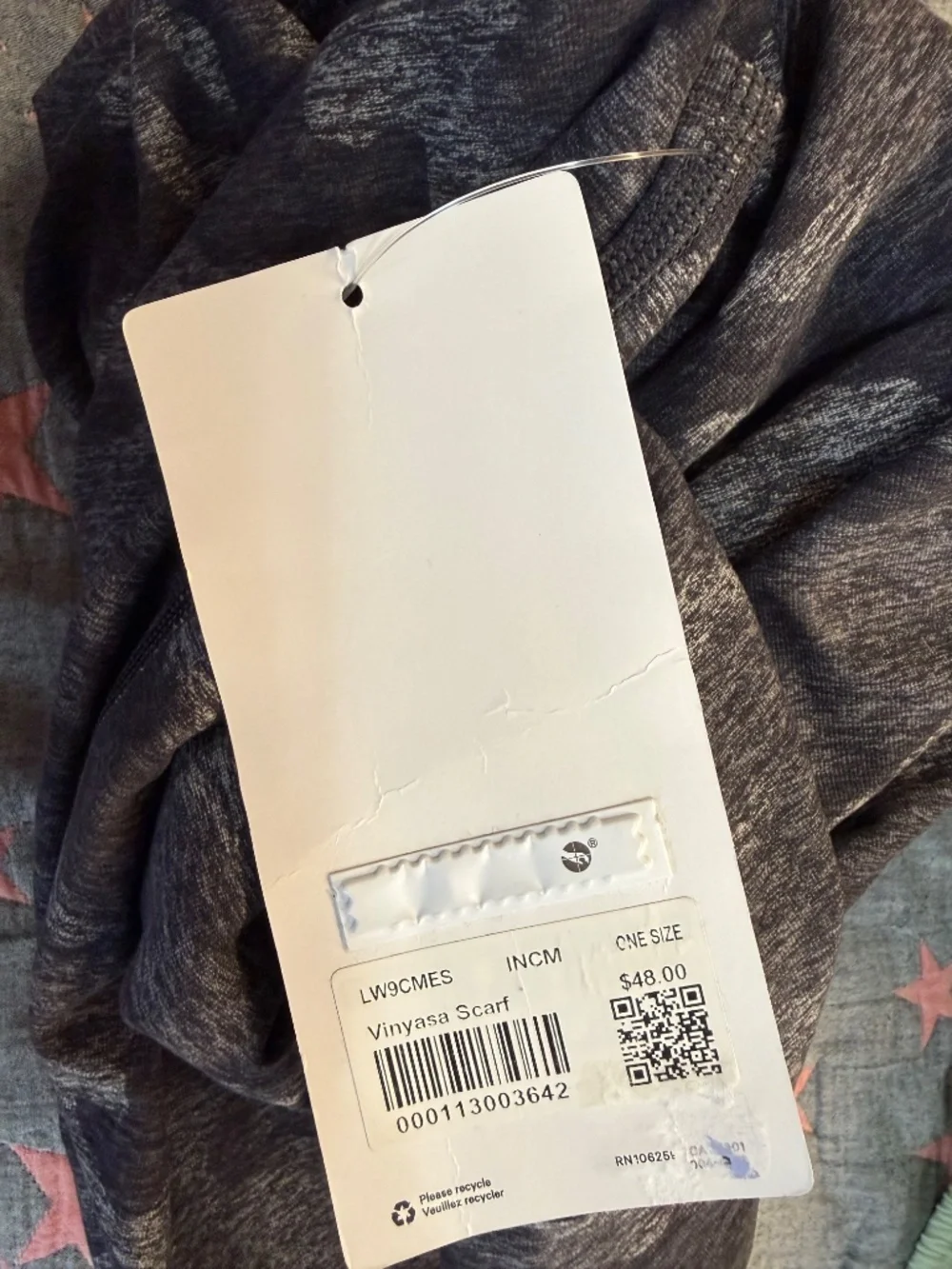 Lululemon Vinyasa Scarf Rulu Incognito Camo HTR Black NWT